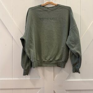 Ninth Hall Fundamentals Logo Oversized Green Crewneck Sweatshirt